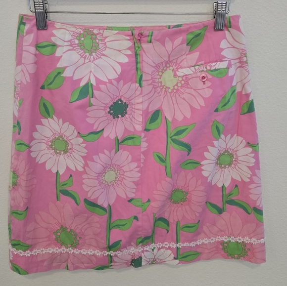 Lilly Pulitzer vintage floral retro mini cotton skirt size 8 - Picture 8 of 15